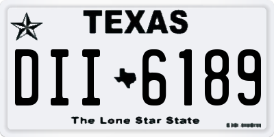 TX license plate DII6189