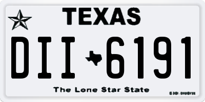 TX license plate DII6191