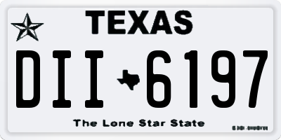 TX license plate DII6197