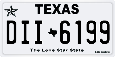 TX license plate DII6199