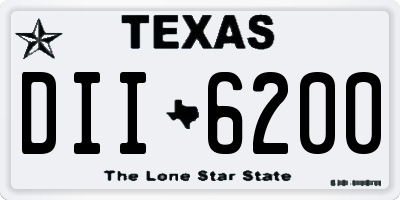 TX license plate DII6200