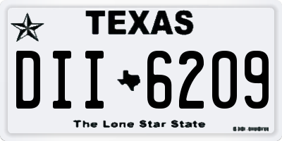 TX license plate DII6209