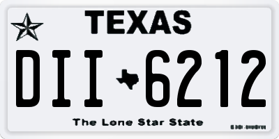 TX license plate DII6212