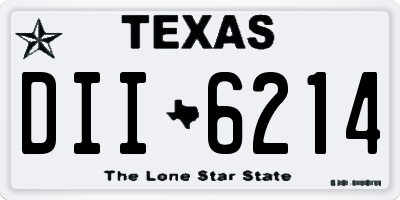 TX license plate DII6214