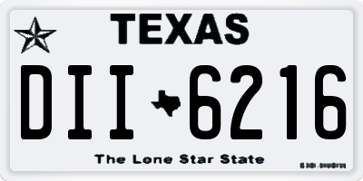 TX license plate DII6216