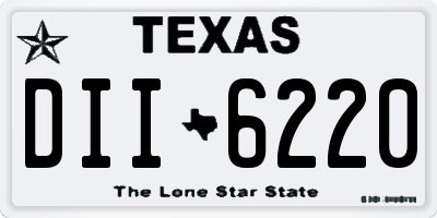 TX license plate DII6220