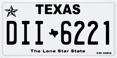 TX license plate DII6221