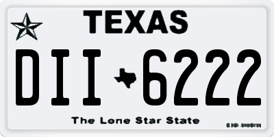 TX license plate DII6222