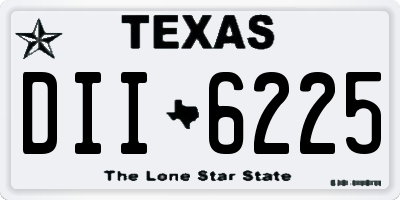 TX license plate DII6225