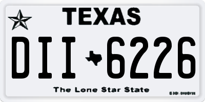 TX license plate DII6226