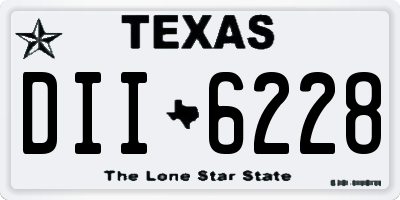TX license plate DII6228