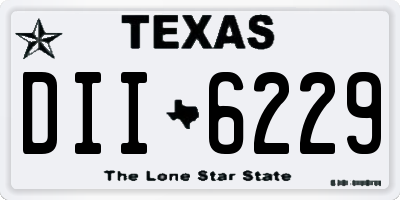 TX license plate DII6229