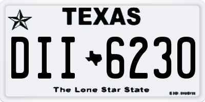 TX license plate DII6230