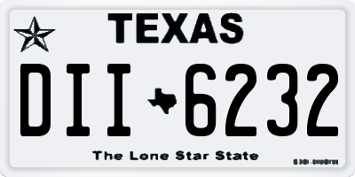 TX license plate DII6232