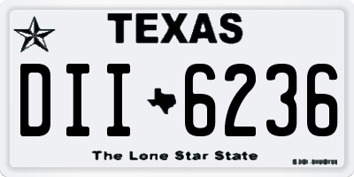TX license plate DII6236