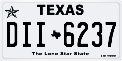 TX license plate DII6237