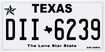 TX license plate DII6239