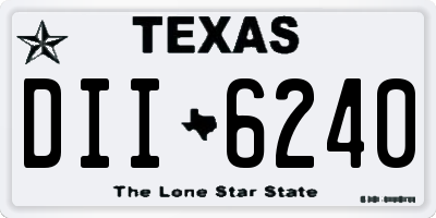 TX license plate DII6240
