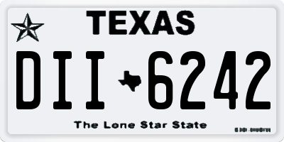 TX license plate DII6242