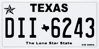 TX license plate DII6243