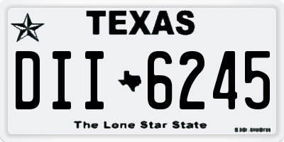TX license plate DII6245