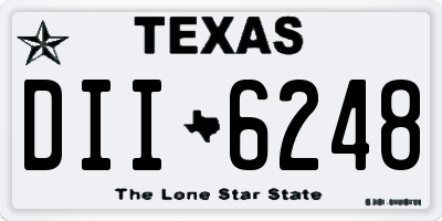 TX license plate DII6248