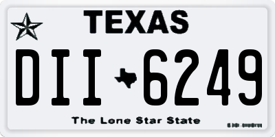TX license plate DII6249