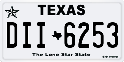 TX license plate DII6253
