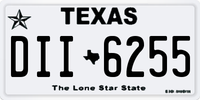 TX license plate DII6255