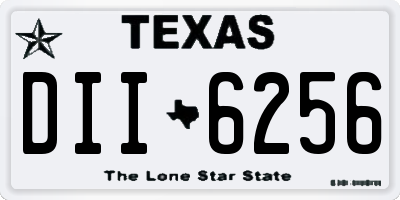 TX license plate DII6256