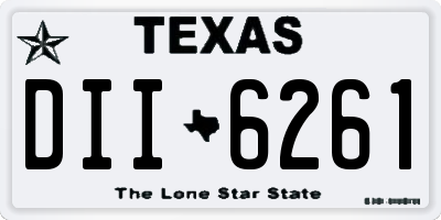 TX license plate DII6261