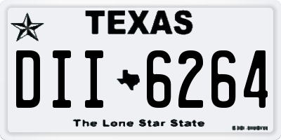 TX license plate DII6264
