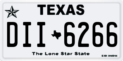 TX license plate DII6266
