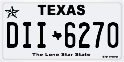 TX license plate DII6270