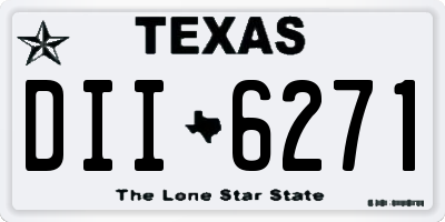 TX license plate DII6271