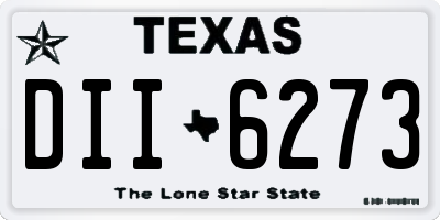 TX license plate DII6273