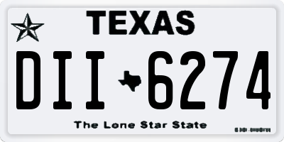 TX license plate DII6274