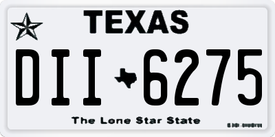TX license plate DII6275