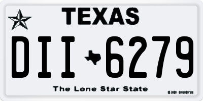 TX license plate DII6279