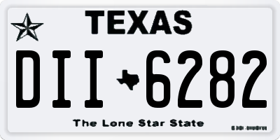 TX license plate DII6282