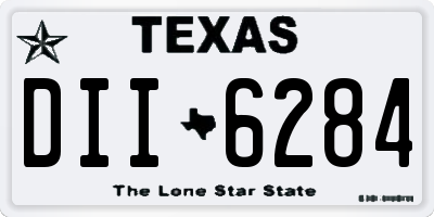 TX license plate DII6284