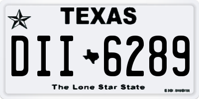 TX license plate DII6289
