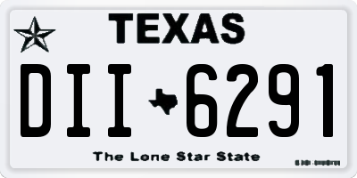TX license plate DII6291