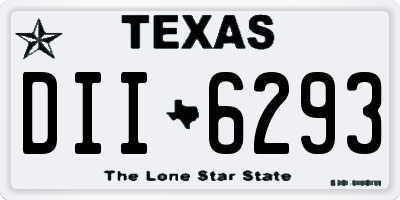 TX license plate DII6293