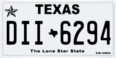 TX license plate DII6294