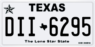 TX license plate DII6295