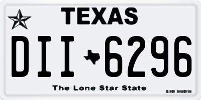 TX license plate DII6296