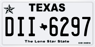 TX license plate DII6297