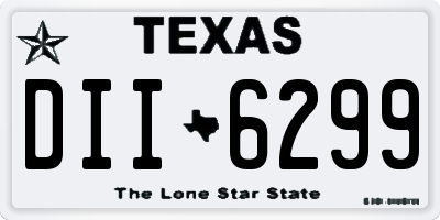 TX license plate DII6299