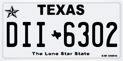 TX license plate DII6302